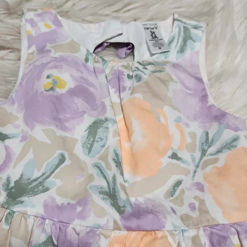 Carter's Floral sateen dress - 3T